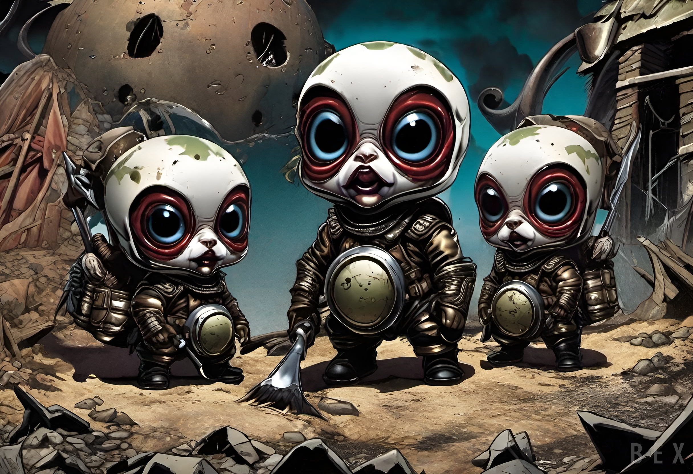 Chores - Bex Severus - DeMini Art - Digital Art Original 2023