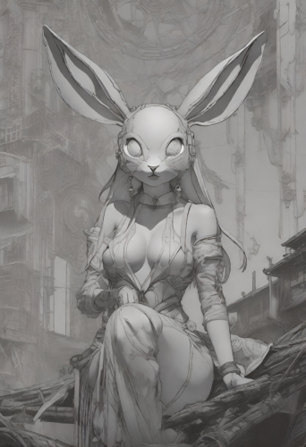 Bex Severus - Wazkawi Wabbitz - Digital Art Original 2023