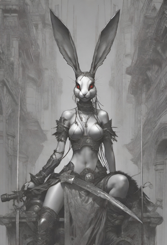 Bex Severus - Wazkawi Wabbitz - Digital Art Original 2023