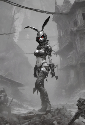 Bex Severus - Wazkawi Wabbitz - Digital Art Original 2023