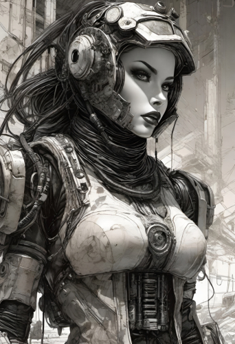 Bex Severus - Fantasy Sci-Fi Pin-Up - Digital Art Original 2023