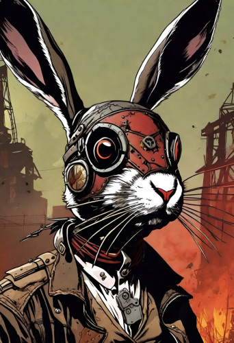 Bex Severus - Wazkawi Wabbitz - Digital Art Original 2023