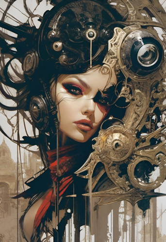 Bex Severus - Fantasy Sci-Fi Pin-Up - Digital Art Original 2023