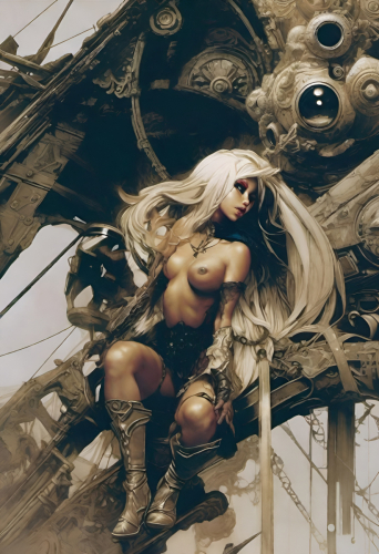 Bex Severus - Fantasy Sci-Fi Pin-Up - Digital Art Original 2023