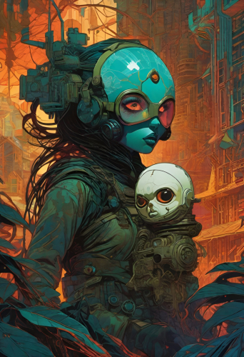 Bex Severus - Fantasy Sci-Fi Pin-Up - Digital Art Original 2023